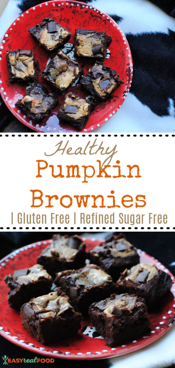 Easy Healthy Pumpkin Brownies (Gluten Free)