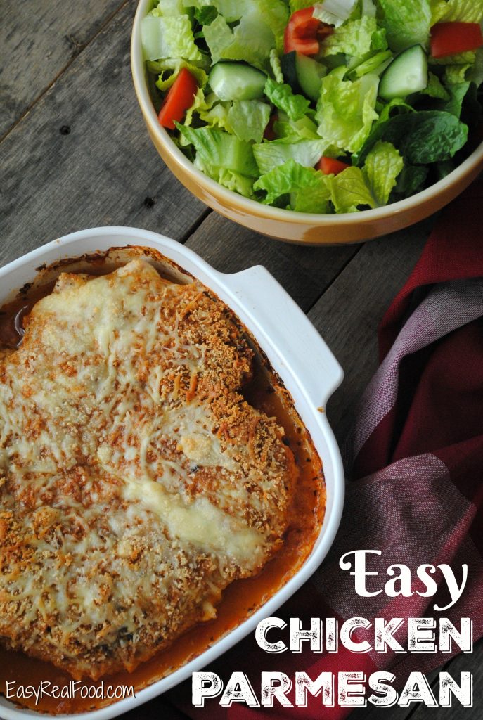 Easy Baked Chicken Parmesan: a healthy baked chicken parmesan recipe that's gluten-free