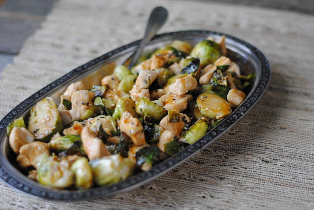 Sticky Chinese Chicken with Brussels Sprouts