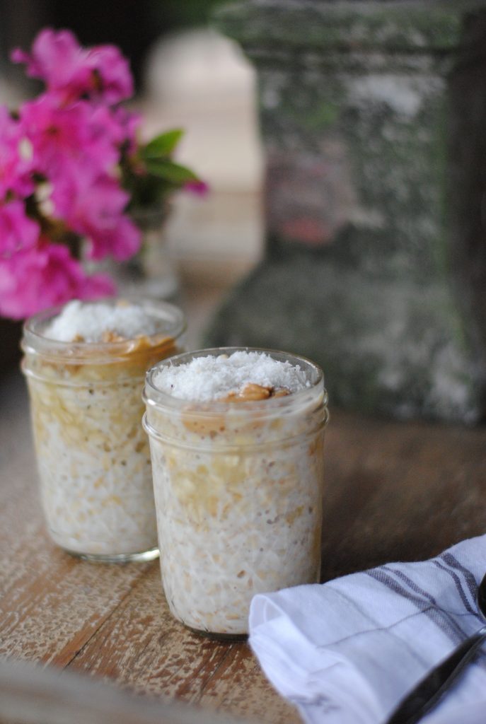 An easy recipe for coconut almond overnight oats