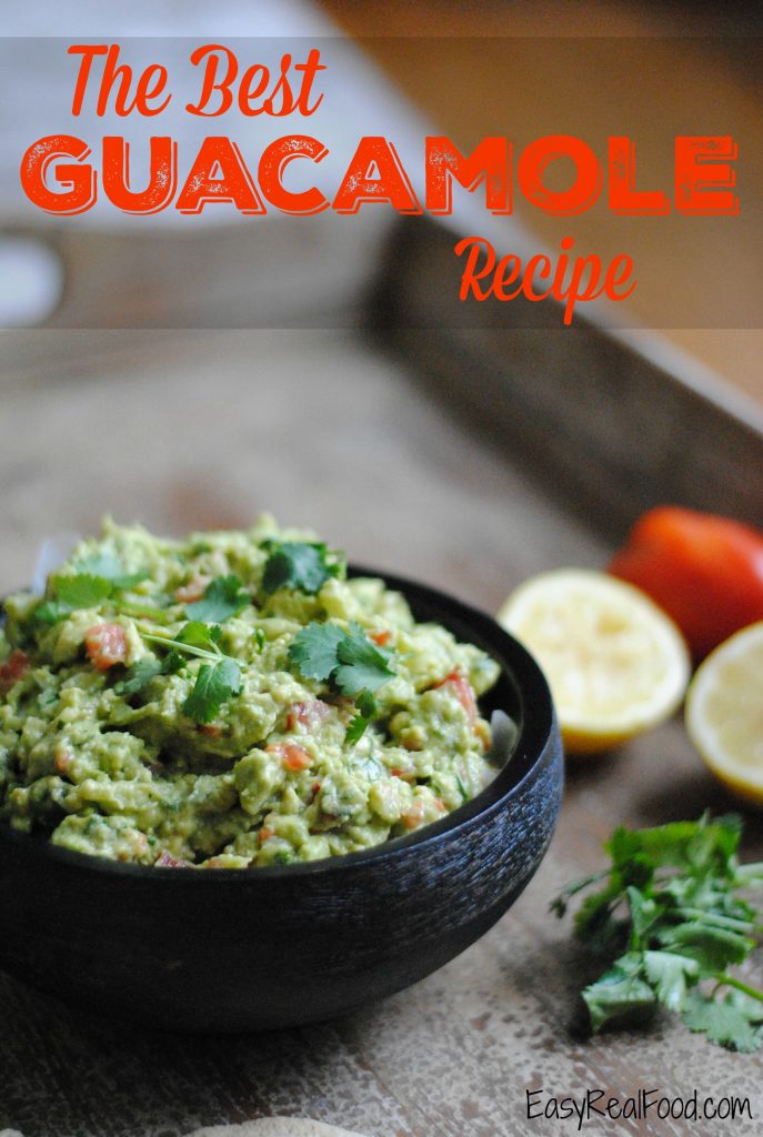 The best guacamole recipe that has chunks of onion, tomato and cilantro folded in