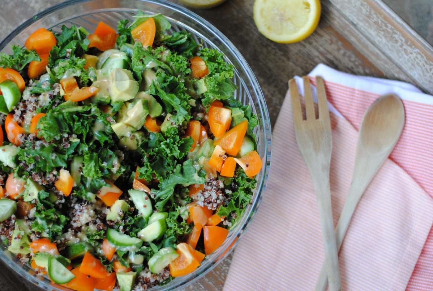 Kale Quinoa Salad (FODMAP friendly!)