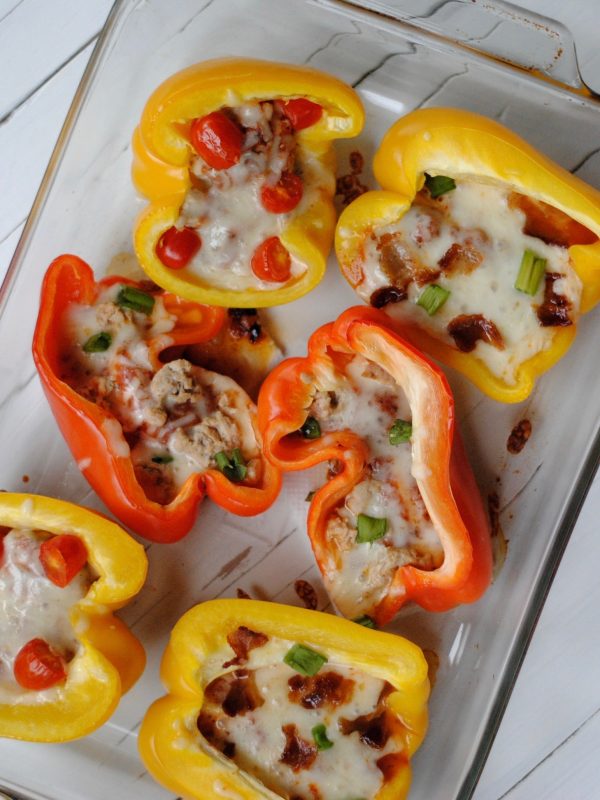 Healthy Stuffed Pizza Peppers