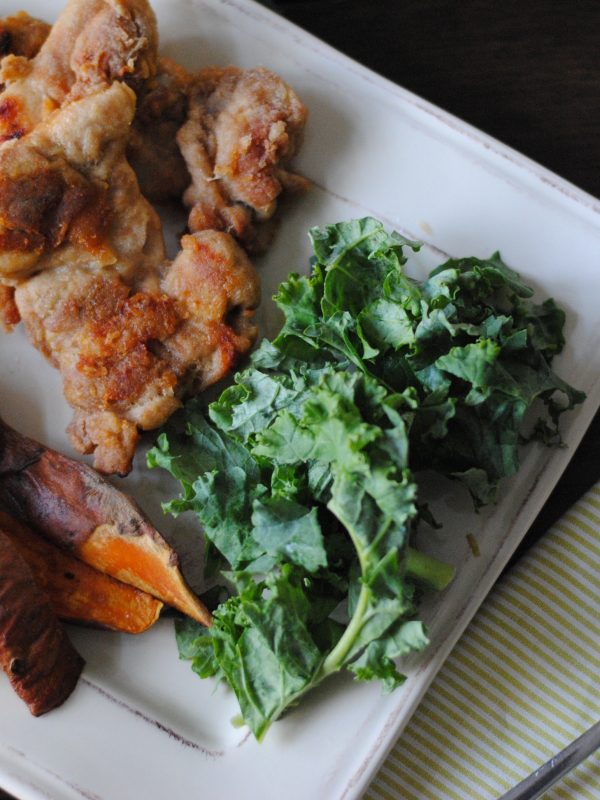 Sheet Pan Chicken and Sweet Potatoes (Oven-Fried!)