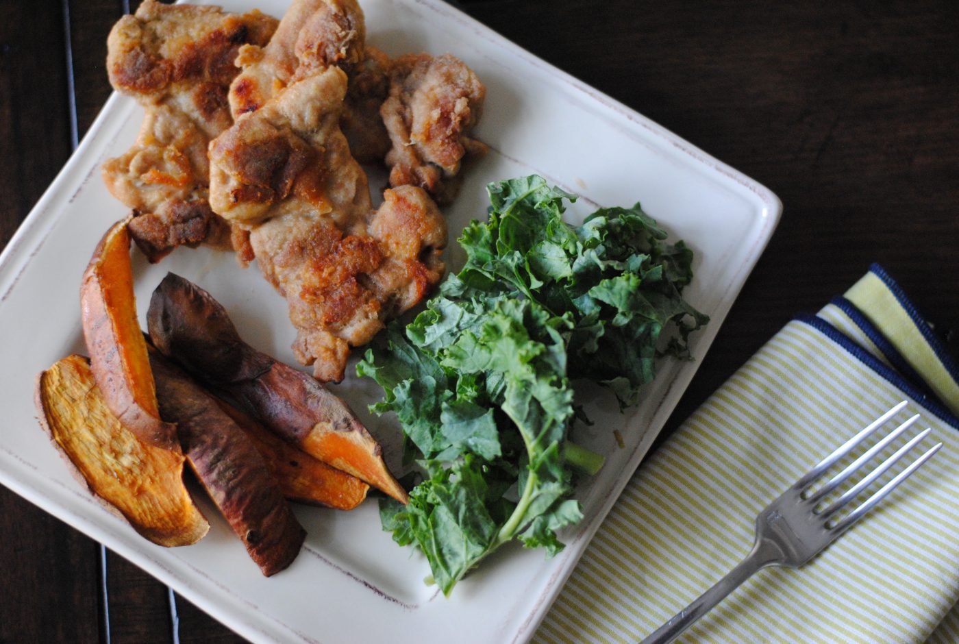 Sheet Pan Chicken and Sweet Potatoes (Oven-Fried!)