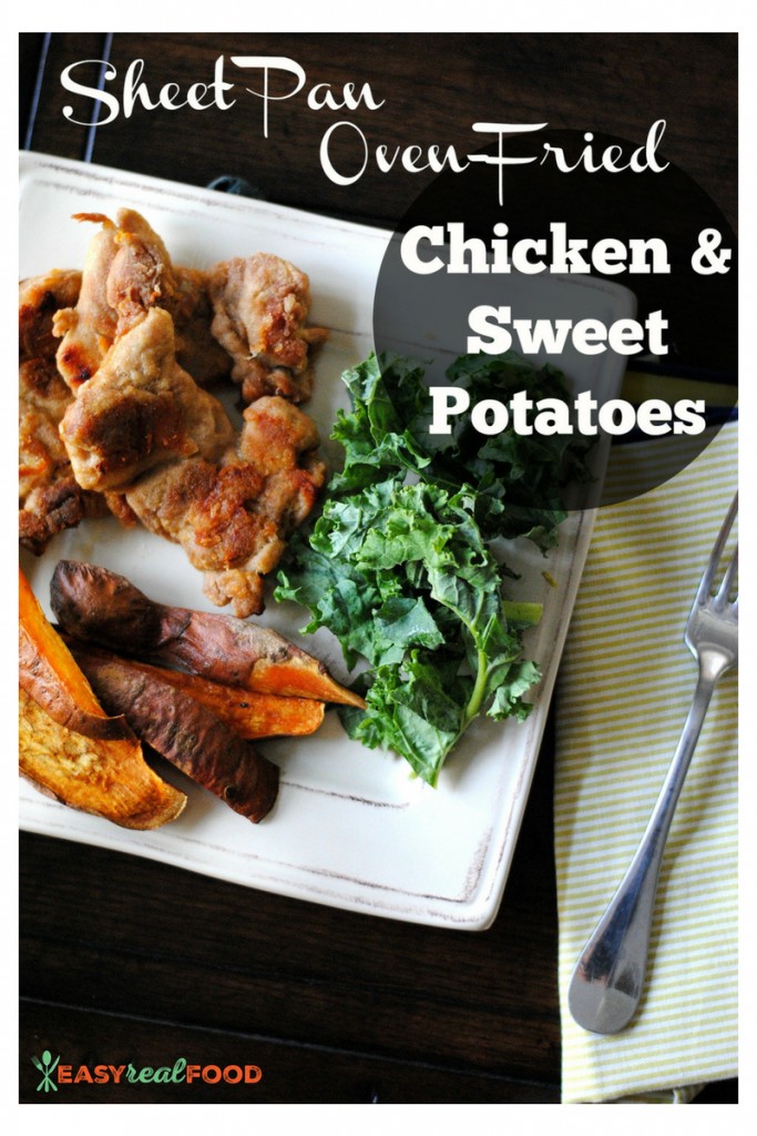 sheet pan chicken and sweet potatoes