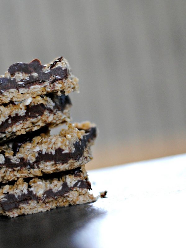 No Bake Chocolate Granola Bars (Nut-free, Dairy-free)