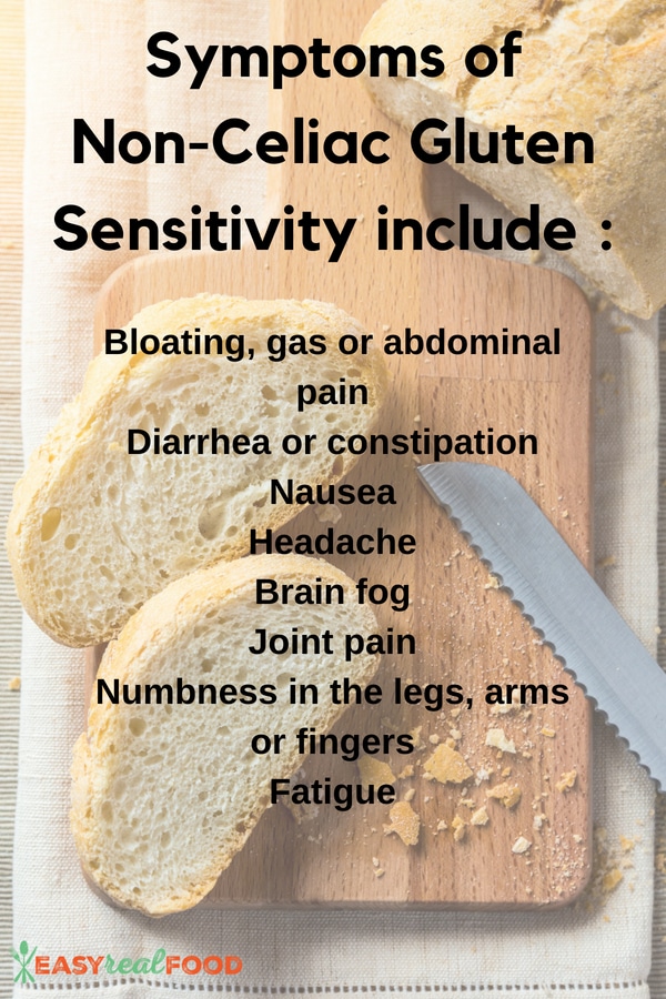 Symptoms of non-celiac gluten sensitivities