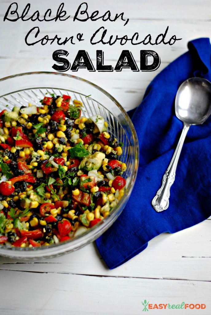 black bean corn avocado salad