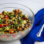 Mexican bean salad: a delicious real food side that's vegetarian and gluten free.