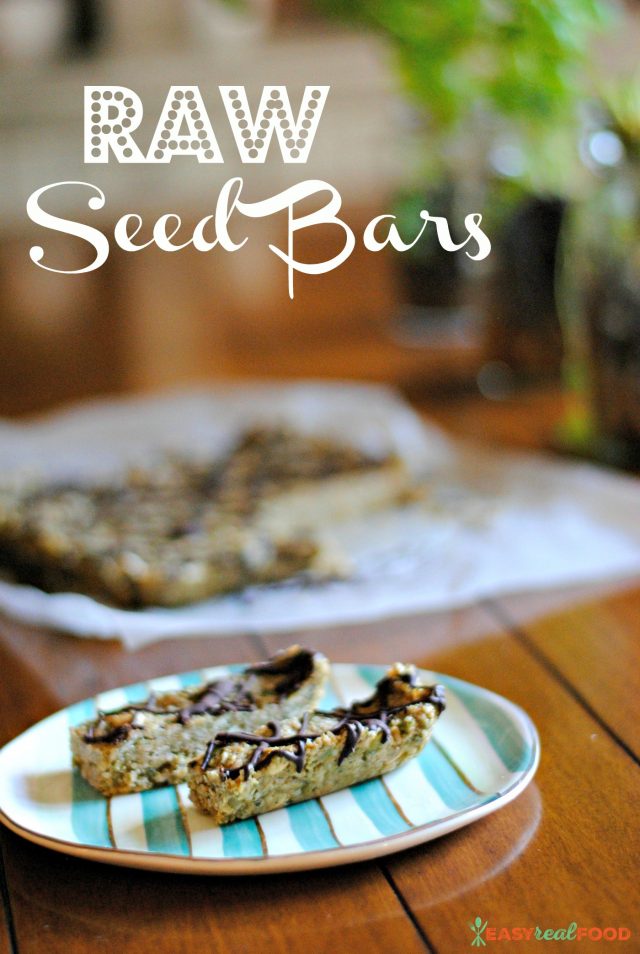 Raw Seed Energy Bars - great for seed cycling and anytime you want a tasty vegan treat.