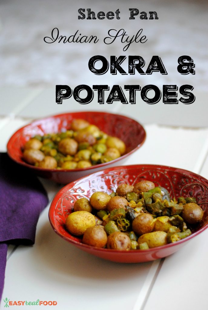 Sheet Pan Oven Fried Okra and Potatoes