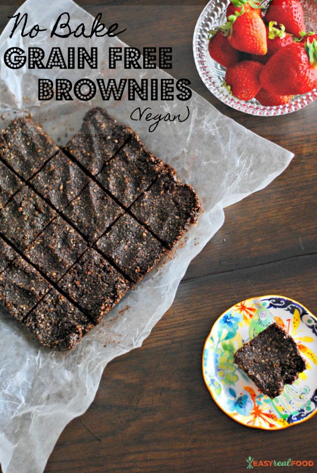 no bake vegan grain free brownies 