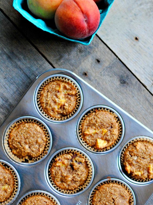 Gluten Free Peach Muffins
