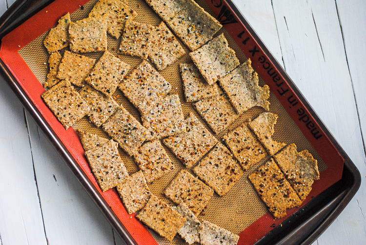 Nut free paleo crackers - it's easy to make these grain free crackers