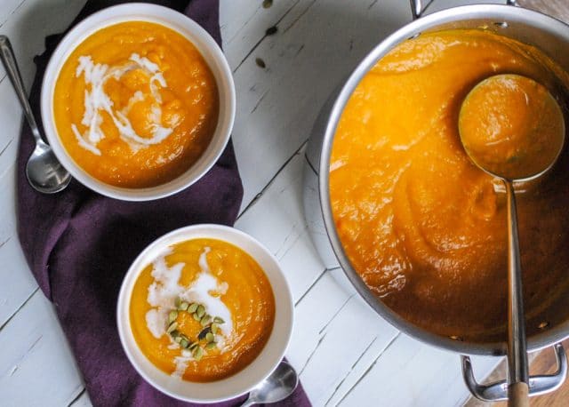 healthy curried butternut squash soup