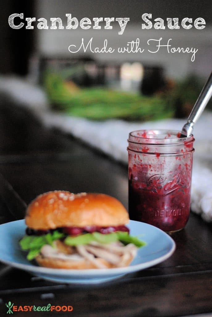 healthy cranberry sauce with honey