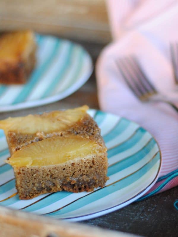 Gluten Free Pineapple Upside Down Cake Easyrealfood.com #glutenfree #healthydessert #simplemills