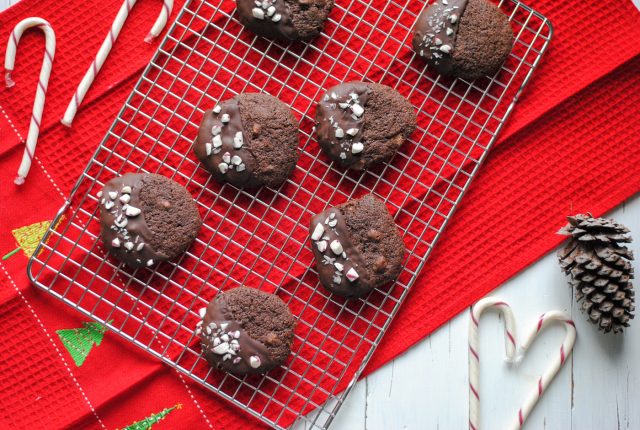 Gluten Free Peppermint Chocolate Cookies - perfect for #Christmas!