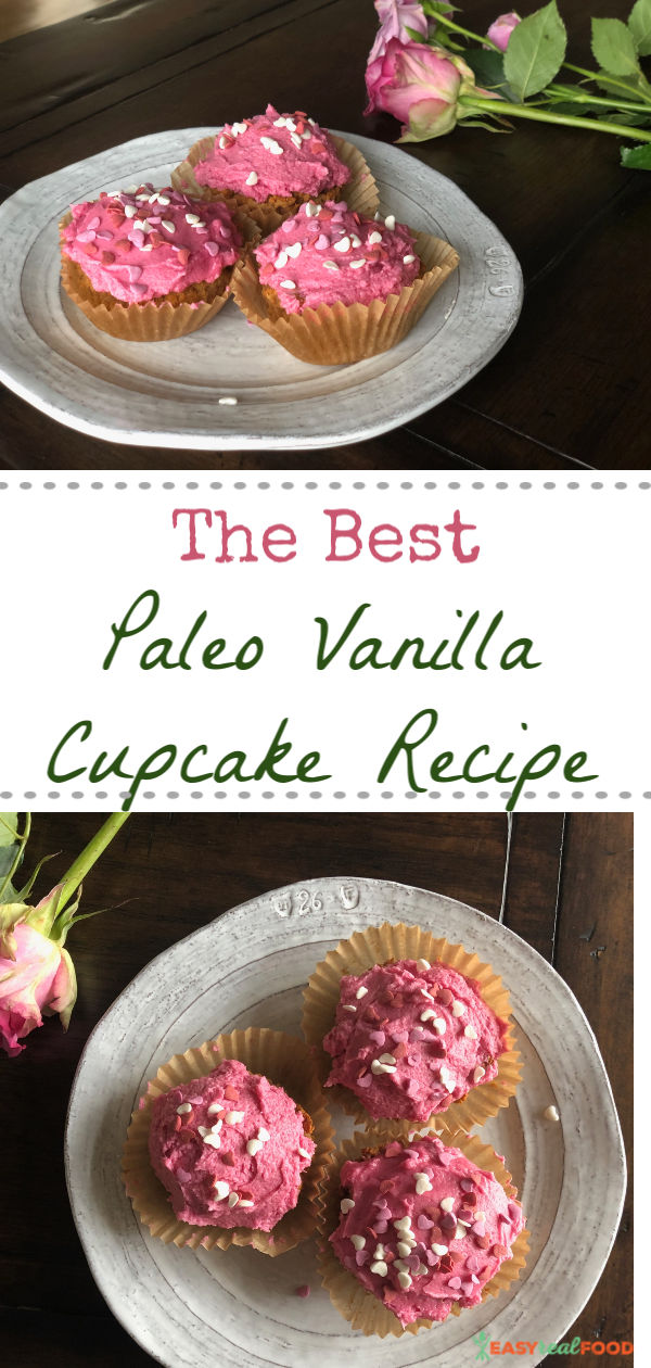 The Best Paleo Vanilla Cupcake Recipe - #grainfree, #paleo #grainfreecupcake