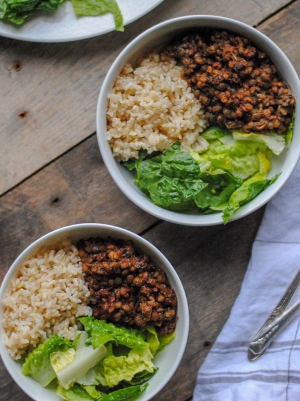 BBQ Lentils & Rice - Easy Healthy Meals from Trader Joe's - #easydinner #healthydinner #healthy