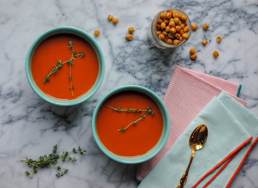 Vegan Instant Pot Tomato Soup - A healthy tomato soup recipe