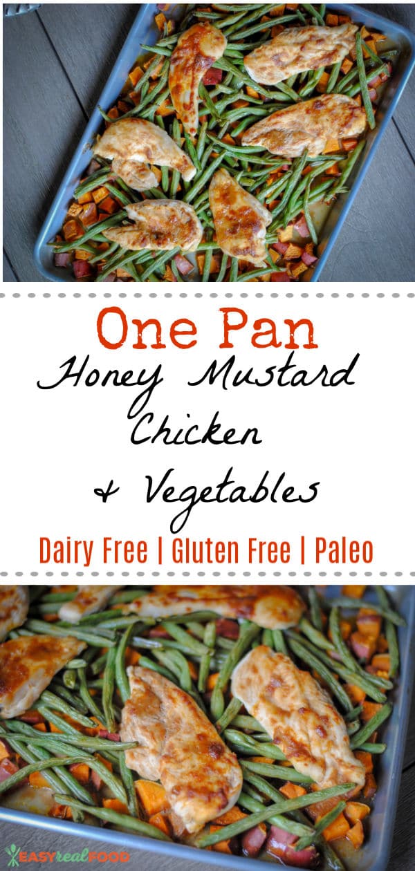 one pan honey mustard chicken and vegetables - #easydinner #paleo