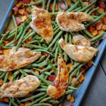 sheet pan honey mustard and chicken - a healthy #onepan meal