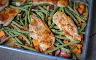 One Pan Honey Mustard Chicken and Vegetables