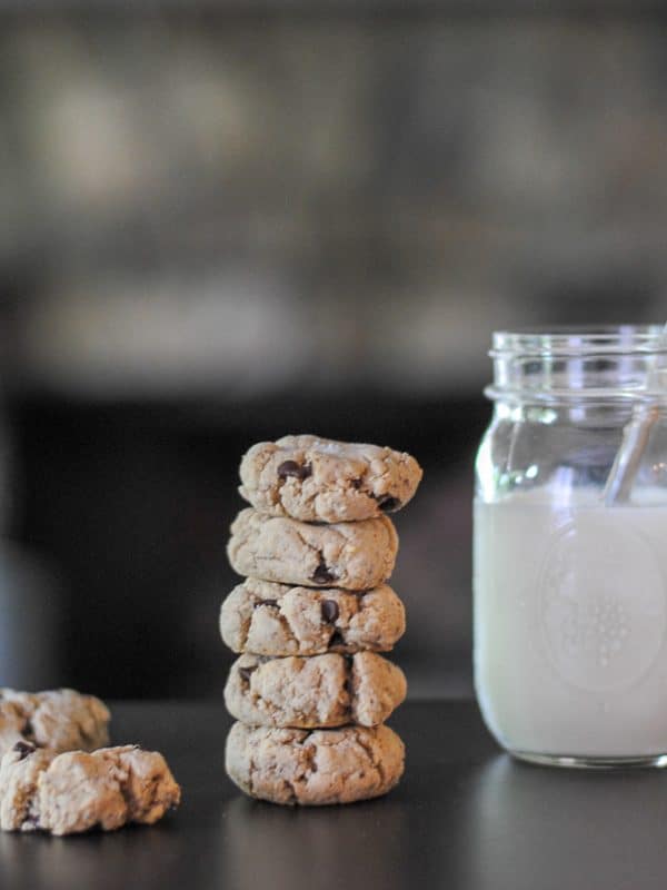 Salted Chocolate Chip Tahini Cookies: grain free cookies