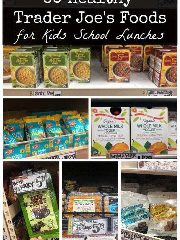 60 Healthy Trader Joe's Foods - all of the back to school favorites for kids from Trader Joe's.