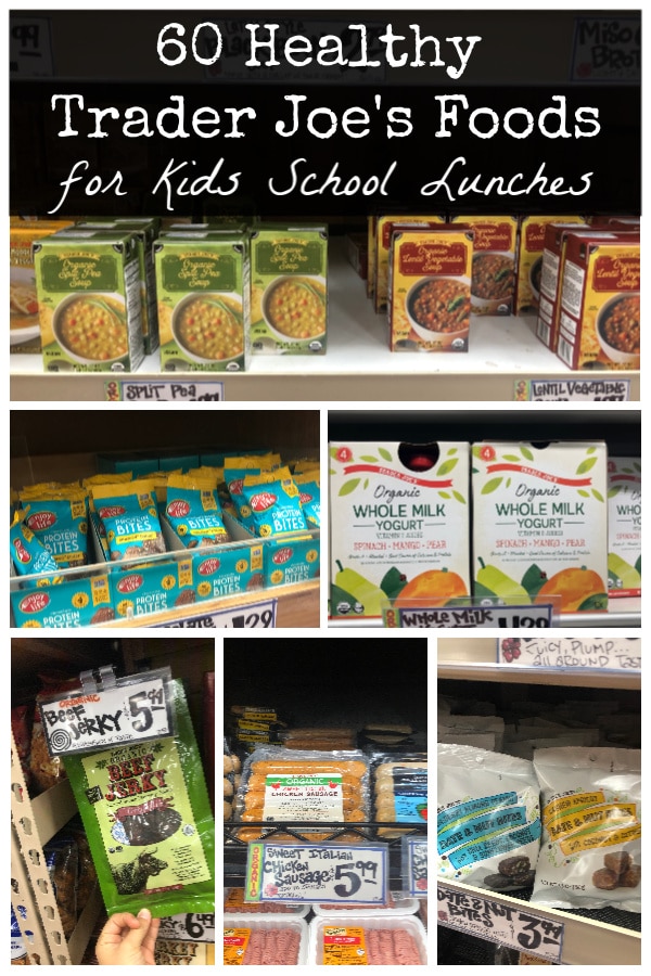 60 Healthy Trader Joe's Foods - all of the back to school favorites for kids from Trader Joe's.