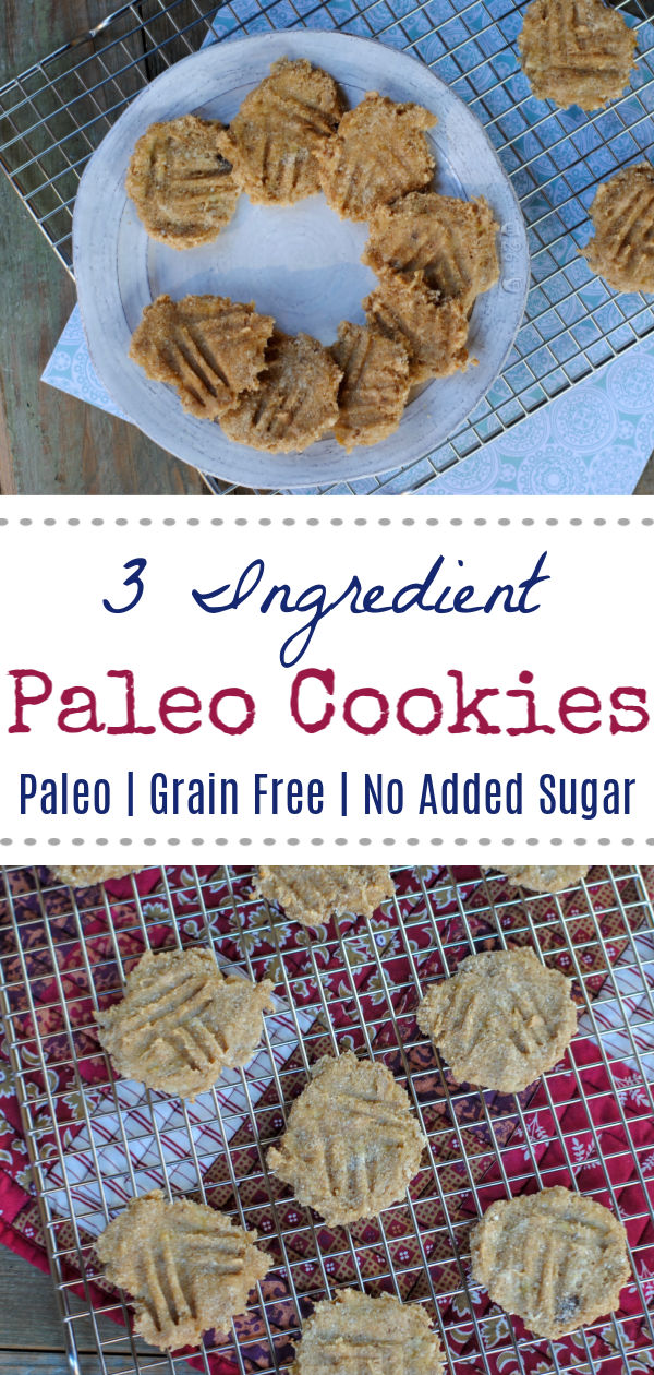 3 Ingredient Cookies (Paleo + Egg Free) - #easyrealfood #paleocookie