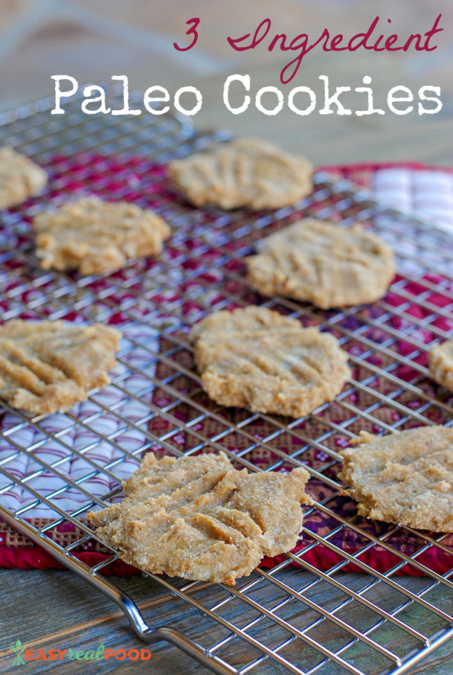 3 ingredient banana cookies. Paleo and egg free. #easyrealfood