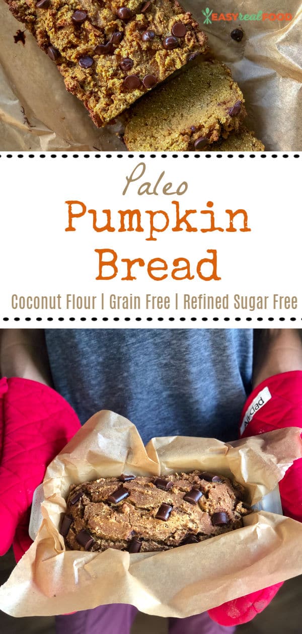 Paleo pumpkin bread with coconut flour