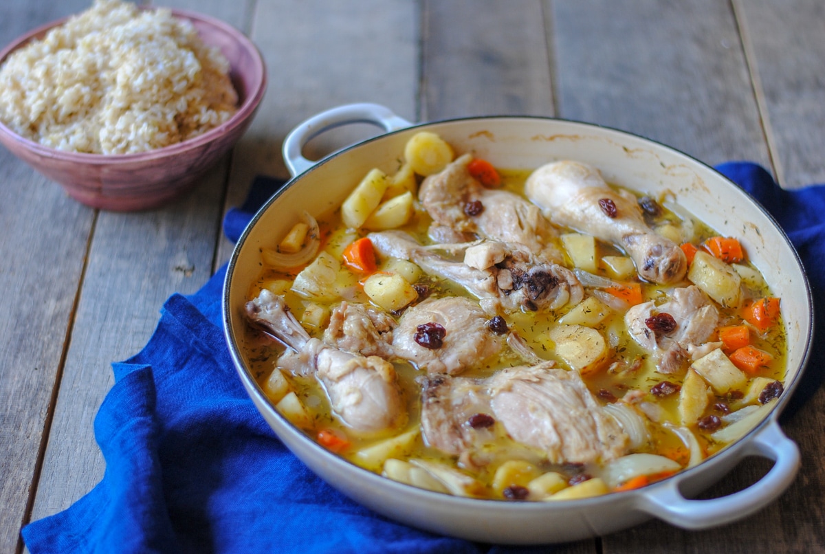 apple cider chicken and parsnips stew