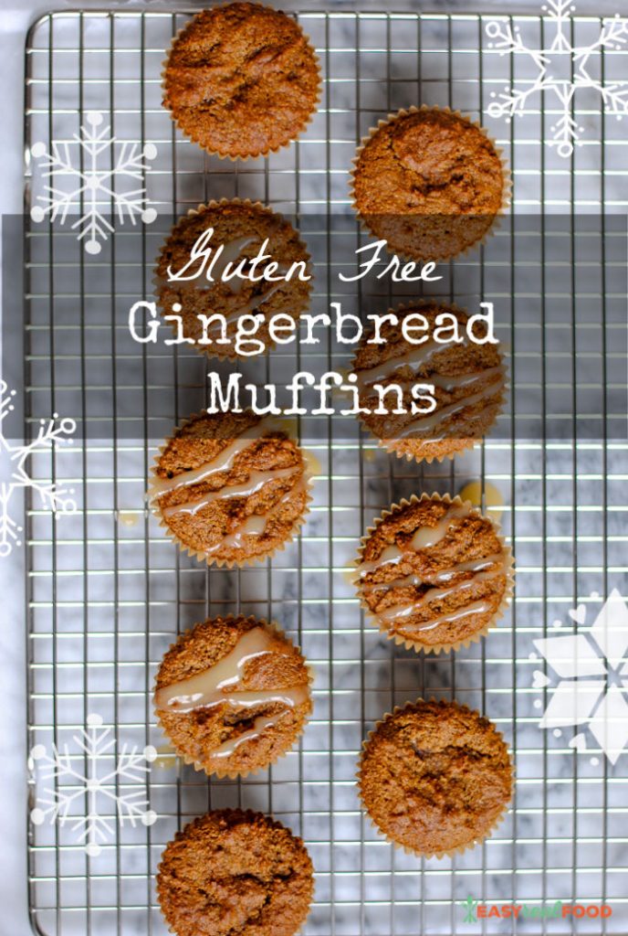 Gluten Free Gingerbread Muffins made with coconut flour and almond flour.