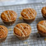 paleo gingerbread muffins with a tasty glaze