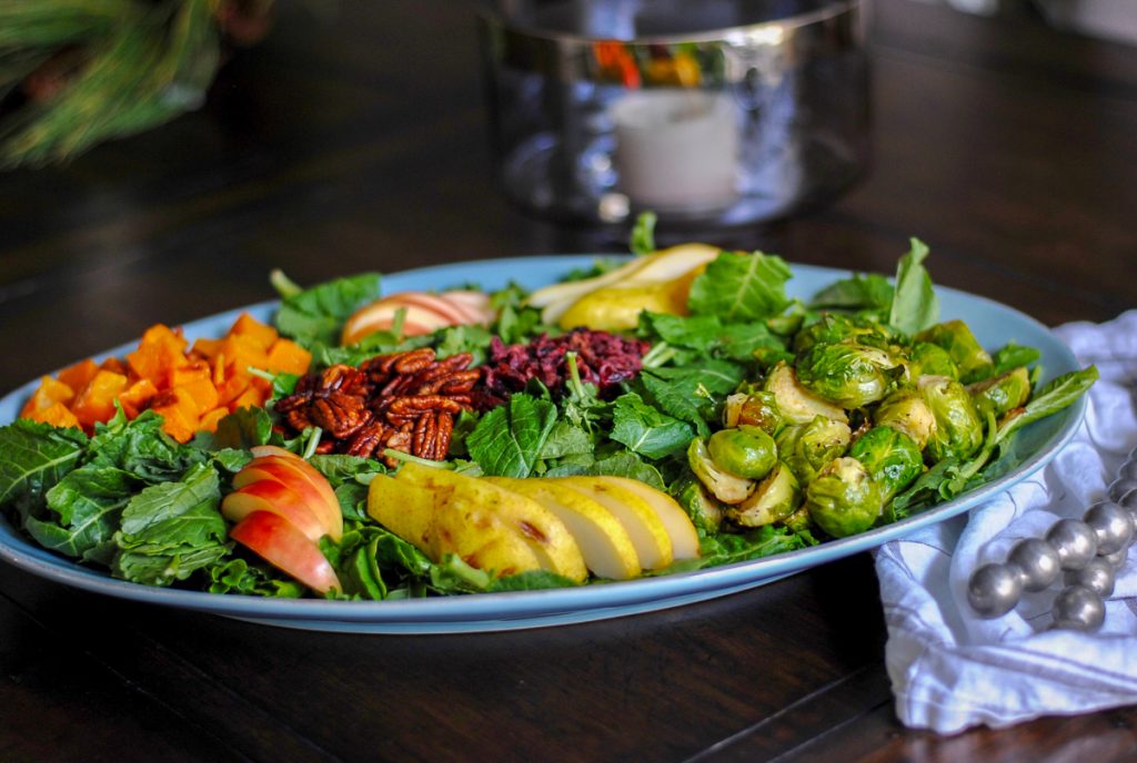 the best hearty fall salad with a recipe for honey glazed nuts