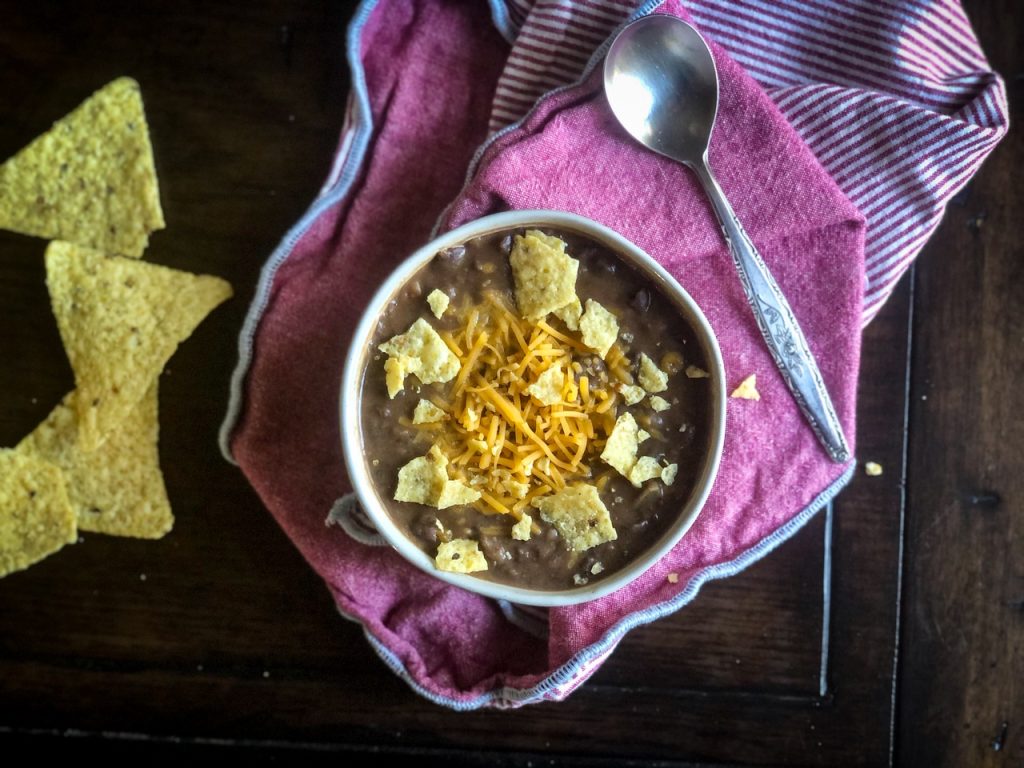 30 minute easy black bean soup