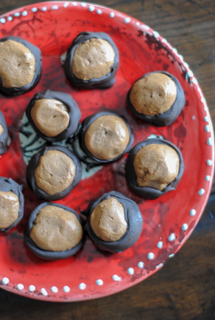 3 ingredient protein buckeyes with protein powder