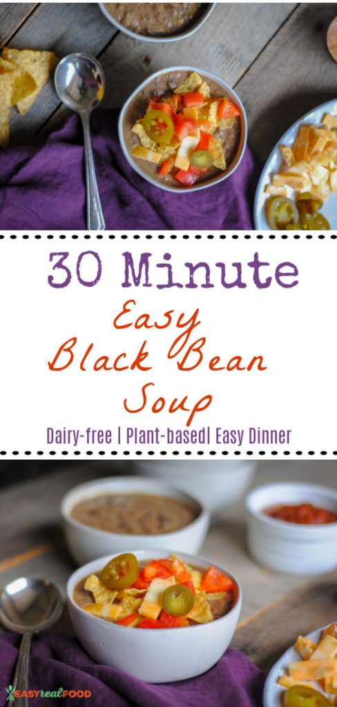 30 Minute Easy Black Bean Soup