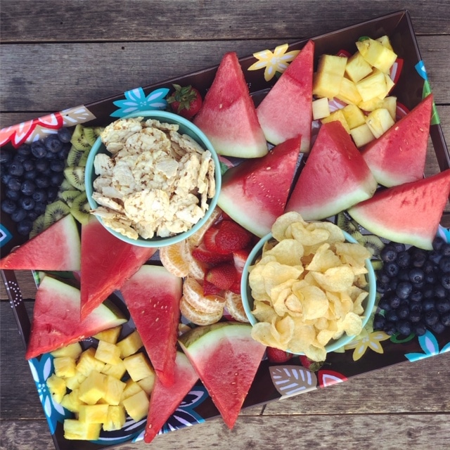 A fun summer-themed platter - perfect for the pool!