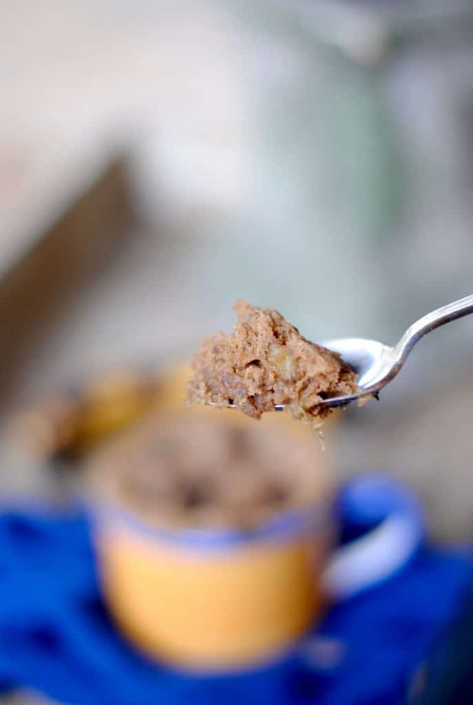 Easy grain free Paleo Mug Cake Recipe with Banana Flour