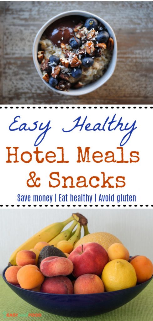 Easy healthy hotel meals - cook meals in your hotel room to save money and eat better.