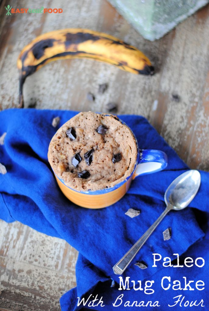 Paleo Mug Cake Recipe - grain free and made with banana flour