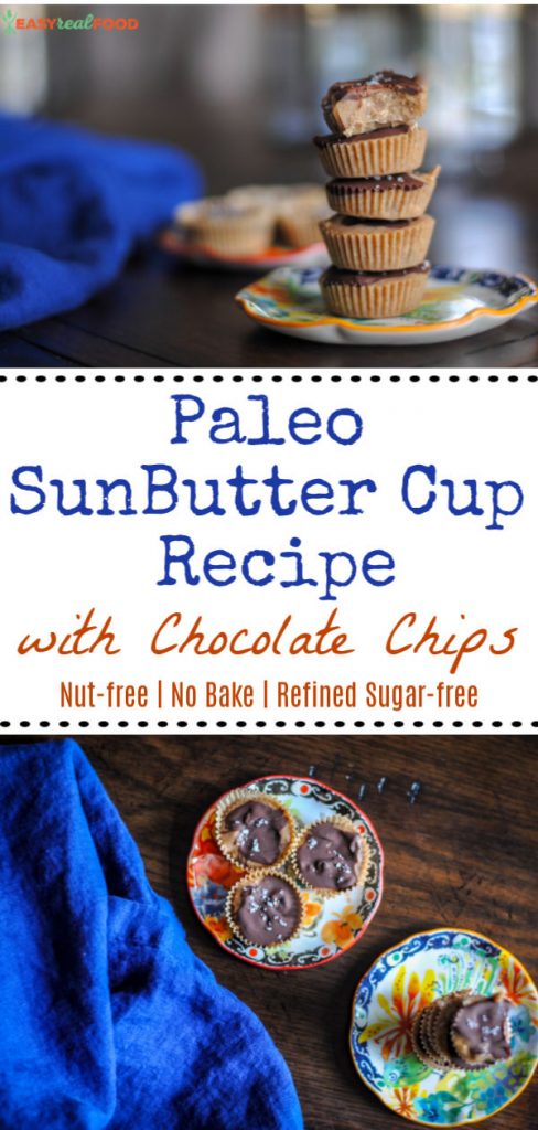 Paleo SunButter Cup Recipe with Chocolate Chips - no bake