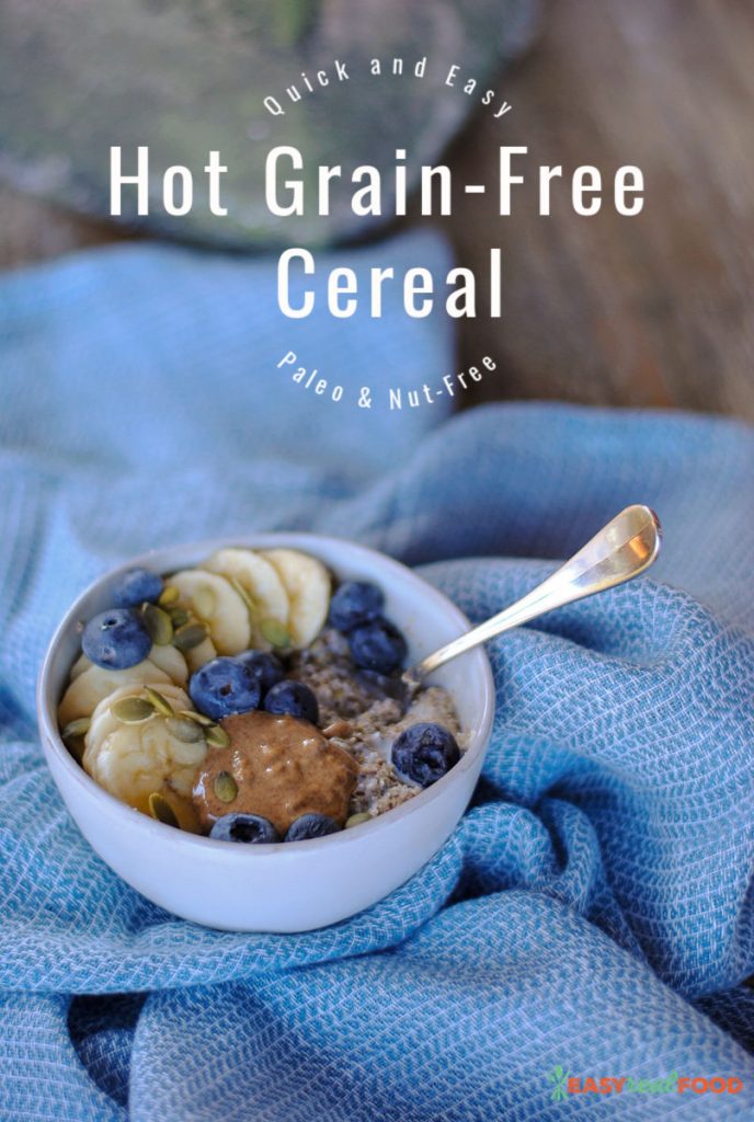 easy 90 second grain free cereal - no oats and nut-free