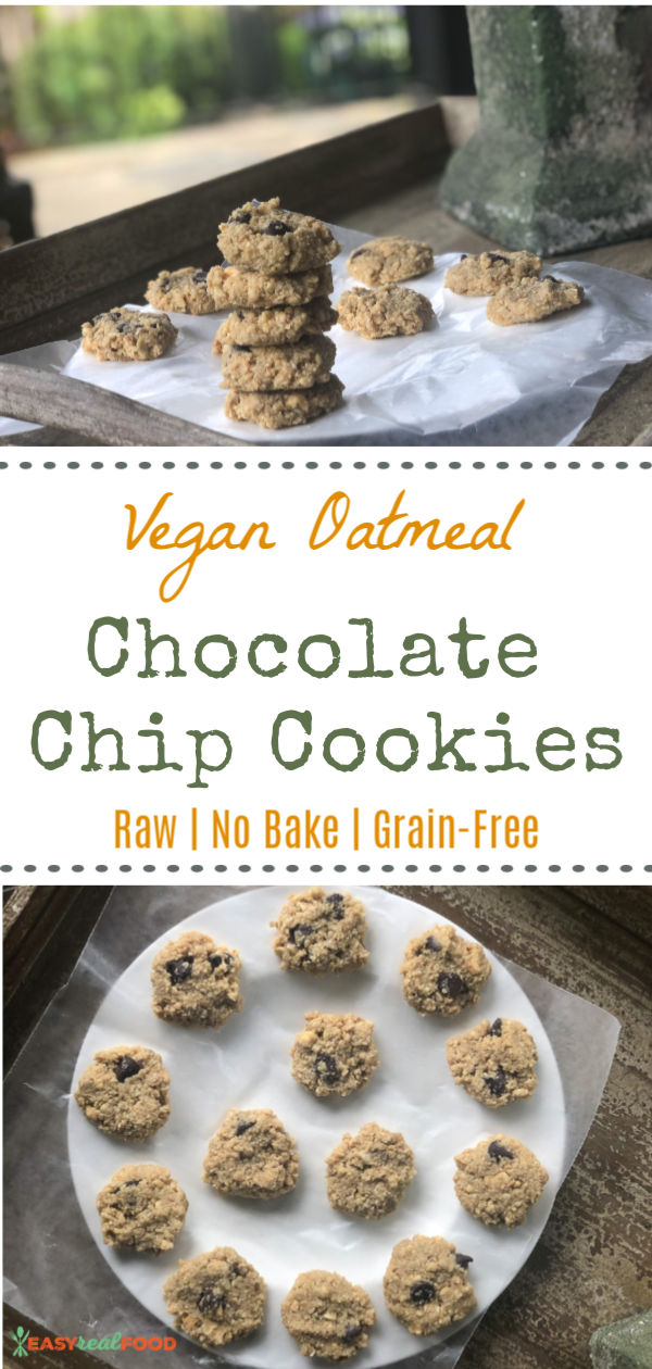 Vegan oatmeal chocolate chip cookies