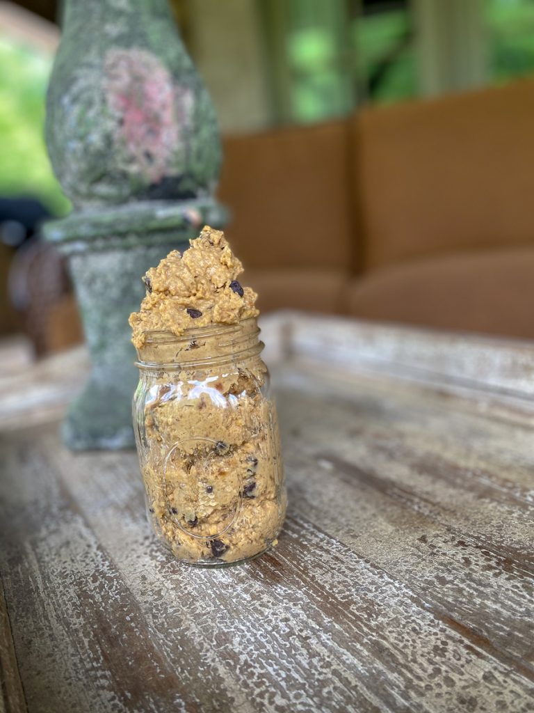 Vegan cookie dough made with chickpeas